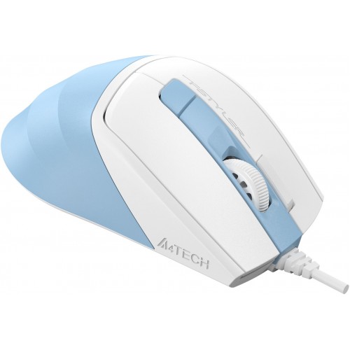 Мышь A4Tech Fstyler FM45S Air голубой/белый оптическая 2400dpi silent USB 7but (FM45S AIR USB (LCY BLUE))