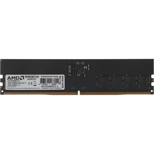 Память DDR5 16GB 4800MHz AMD R5516G4800U1S-U Radeon R5 RTL PC4-38400 CL40 DIMM 288-pin 1.1В Ret