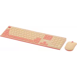 Клавиатура + мышь Acer OCC205 клав:розовый/бежевый мышь:розовый/бежевый USB беспроводная slim Multimedia (ZL.ACCEE.00F)