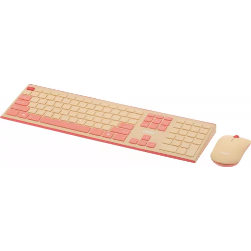 Клавиатура + мышь Acer OCC205 клав:розовый/бежевый мышь:розовый/бежевый USB беспроводная slim Multimedia (ZL.ACCEE.00F)