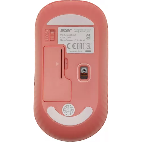 Клавиатура + мышь Acer OCC205 клав:розовый/бежевый мышь:розовый/бежевый USB беспроводная slim Multimedia (ZL.ACCEE.00F)