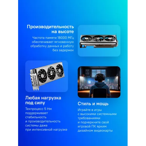 Видеокарта Sapphire PCI-E 4.0 11335-02-20G NITRO+ RX 7700 XT GAMING OC AMD Radeon RX 7700XT 12Gb 192bit GDDR6 2276/18000 HDMIx2 DPx2 HDCP Ret