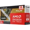 Видеокарта Sapphire PCI-E 4.0 11324-01-20G PULSE RX 7600 GAMING AMD Radeon RX 7600 8Gb 128bit GDDR6 2355/17500 HDMIx1 DPx3 HDCP Ret