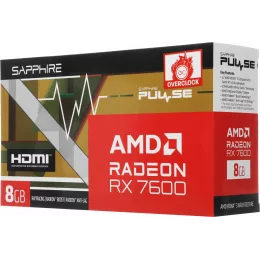 Видеокарта Sapphire PCI-E 4.0 11324-01-20G PULSE RX 7600 GAMING AMD Radeon RX 7600 8Gb 128bit GDDR6 2355/17500 HDMIx1 DPx3 HDCP Ret
