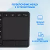 Клавиатура Оклик K614W черный USB беспроводная slim Multimedia Touch (1979327)