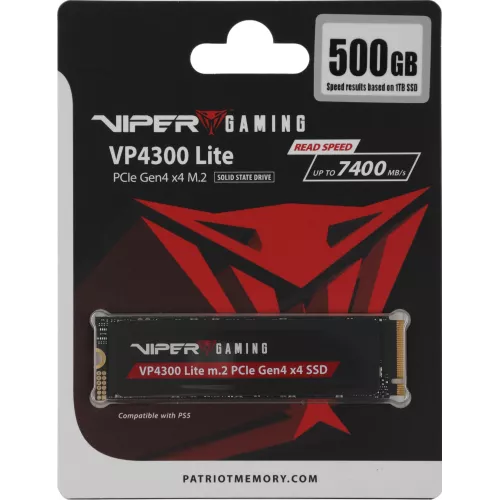 Накопитель SSD Patriot PCIe 4.0 x4 500GB VP4300L500GM28H Viper VP4300 Lite M.2 2280