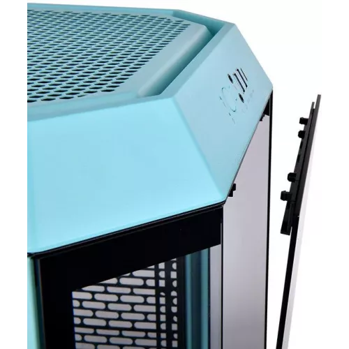 Корпус Thermaltake The Tower 300 Turquoise голубой без БП mATX 8x120mm 6x140mm 2xUSB3.0 audio bott PSU