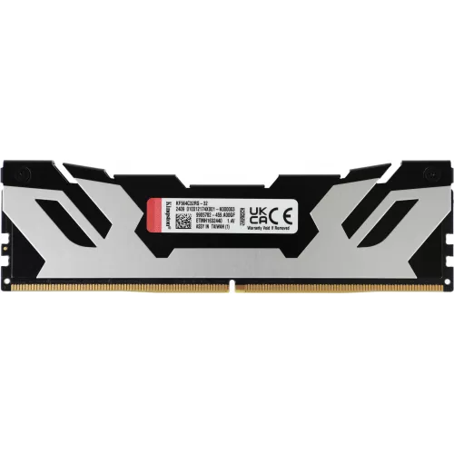 Память DDR5 32GB 6400MHz Kingston KF564C32RS-32 Fury Renegade Silver XMP RTL Gaming PC5-51200 CL32 DIMM 288-pin 1.4В с радиатором Ret