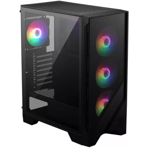 Корпус MSI MAG Forge 120A черный без БП ATX 2x120mm 2xUSB3.0 audio bott PSU