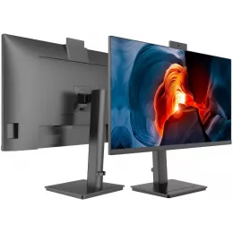 Монитор NPC 27" MF2712-B черный IPS LED 4ms 16:9 HDMI M/M Cam матовая HAS Piv 1000:1 300cd 178гр/178гр 1920x1080 100Hz G-Sync FreeSync VGA DP FHD USB 7.9кг