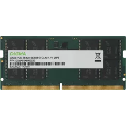 Память DDR5 32GB 4800MHz Digma DGMAS54800032D RTL PC5-38400 CL40 SO-DIMM 262-pin 1.1В dual rank Ret