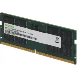 Память DDR5 32GB 4800MHz Digma DGMAS54800032D RTL PC5-38400 CL40 SO-DIMM 262-pin 1.1В dual rank Ret
