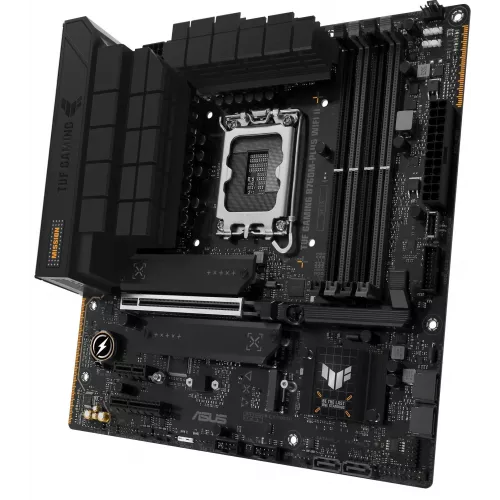 Материнская плата Asus TUF GAMING B760M-PLUS WIFI II Soc-1700 Intel B760 4xDDR5 mATX AC`97 8ch(7.1) 2.5Gg RAID+HDMI+DP