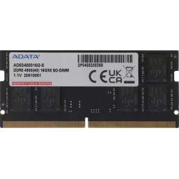 Память DDR5 16GB 4800MHz A-Data AD5S480016G-S RTL PC4-38400 CL40 SO-DIMM 262-pin 1.1В Intel single rank Ret
