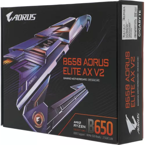 Материнская плата Gigabyte B650 AORUS ELITE AX V2 Socket AM5 AMD B650 4xDDR5 ATX AC`97 8ch(7.1) 2.5Gg RAID+HDMI+DP