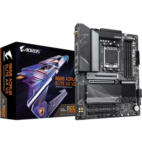 Материнская плата Gigabyte B650 AORUS ELITE AX V2 Socket AM5 AMD B650 4xDDR5 ATX AC`97 8ch(7.1) 2.5Gg RAID+HDMI+DP