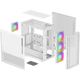 Корпус Deepcool CH560 белый без БП ATX 8x120mm 3x140mm 1xUSB3.0 audio bott PSU