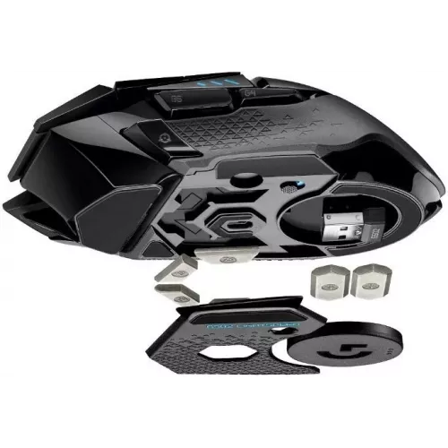Мышь Logitech G502 Lightspeed черный оптическая 25600dpi беспров. USB 9but (910-005571)