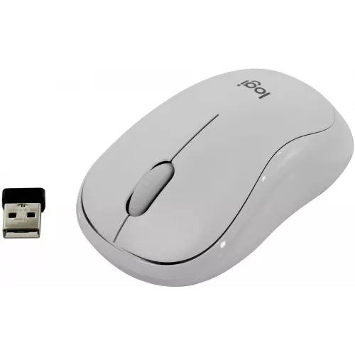 Мышь Logitech Silent M220 белый оптическая 1000dpi silent беспров. USB 2but (910-006508)