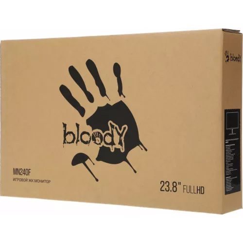 Монитор Bloody 23.8" MN240F черный IPS LED 1ms 16:9 HDMI M/M матовая 280cd 178гр/178гр 1920x1080 180Hz G-Sync DP FHD 2.9кг