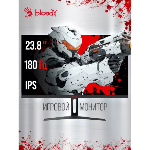 Монитор Bloody 23.8" MN240F черный IPS LED 1ms 16:9 HDMI M/M матовая 280cd 178гр/178гр 1920x1080 180Hz G-Sync DP FHD 2.9кг