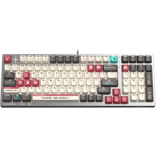 Клавиатура A4Tech S98 Pixels механическая серый/бежевый USB for gamer LED (S98) кабель 1.8м