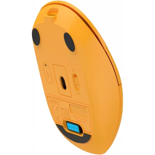 Мышь A4Tech Fstyler FG15C Air2 желтый оптическая 1200dpi беспров. USB для ноутбука 3but