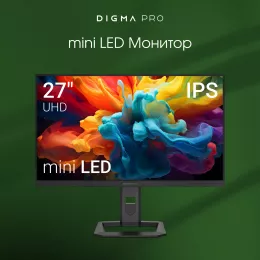 Монитор Digma Pro 27" Action M черный IPS LED 1ms 16:9 HDMI M/M матовая HAS 450cd 178гр/178гр 3840x2160 160Hz DP 4K USB 6кг