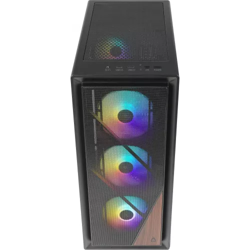 Корпус Azza Forest черный без БП ATX 4x120mm 4x140mm 2xUSB3.0 audio bott PSU
