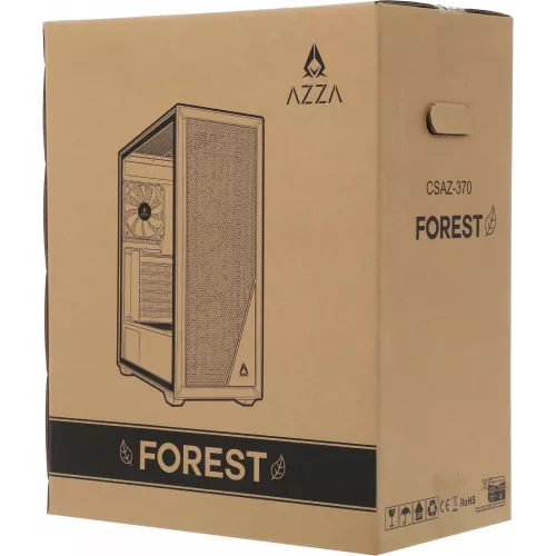 Корпус Azza Forest черный без БП ATX 4x120mm 4x140mm 2xUSB3.0 audio bott PSU
