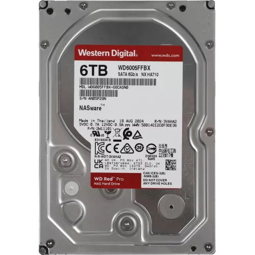 Жесткий диск WD SATA-III 6TB WD6005FFBX NAS Red Pro (7200rpm) 256Mb 3.5"