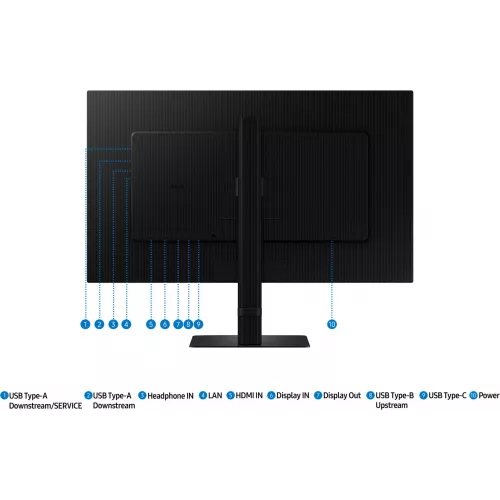 Монитор Samsung 27" ViewFinity S6 S27D604UAIXCI черный IPS LED 5ms 16:9 HDMI матовая HAS Piv 1000:1 350cd 178гр/178гр 2560x1440 100Hz DP 2K USB 6.1кг