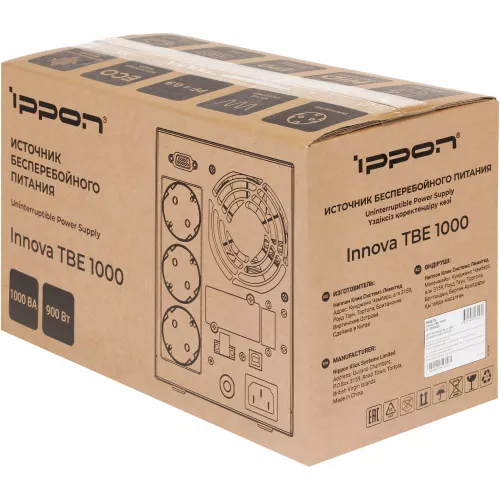 Источник бесперебойного питания Ippon Innova TBE 1000 900Вт 1000ВА черный