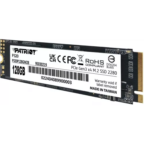 Накопитель SSD Patriot PCIe 3.0 x4 128GB P320P128GM28 P320 M.2 2280