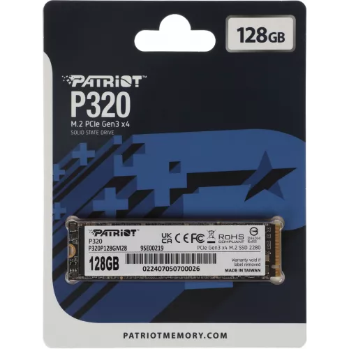 Накопитель SSD Patriot PCIe 3.0 x4 128GB P320P128GM28 P320 M.2 2280