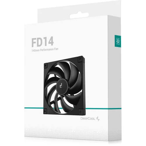 Вентилятор для корпуса Deepcool FD14 140х140x25 черный 4-pin 25.6дБ (R-FD14-BKNPN1-G) Ret