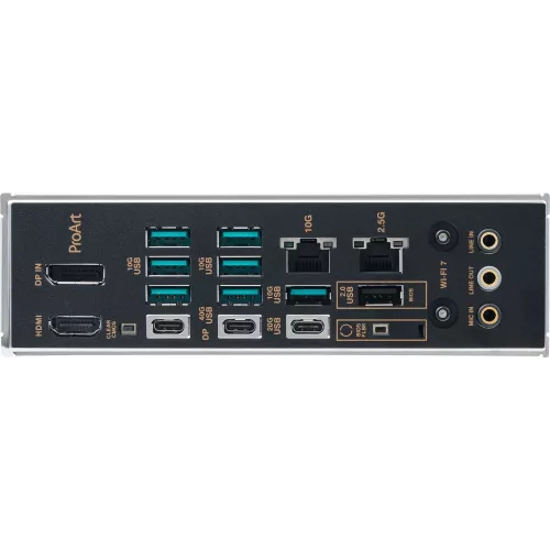 Материнская плата Asus PROART X870E-CREATOR WIFI Socket AM5 AMD X870E 4xDDR5 ATX AC`97 8ch(7.1) 1 x 10Gigabit + 1 x 2.5Gigabit RAID+HDMI+DP
