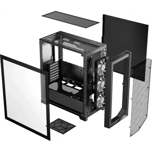 Корпус PcCooler C3D510 BK черный без БП ATX 8x120mm 5x140mm 2xUSB3.0 audio bott PSU
