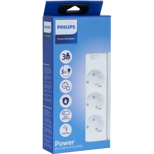Сетевой фильтр Philips CHP2135WB/51 3м (3 розетки) белый (коробка)