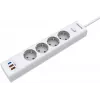 Сетевой фильтр Philips CHP8246WB/51 3м (4 розетки) белый (коробка)