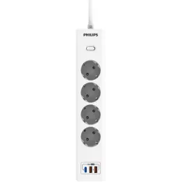 Сетевой фильтр Philips CHP8246WB/51 3м (4 розетки) белый (коробка)