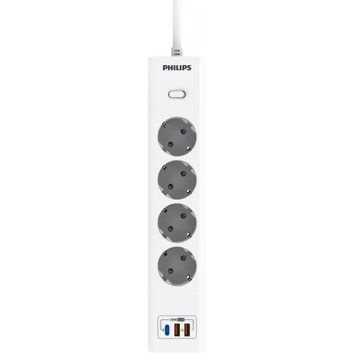 Сетевой фильтр Philips CHP8246WB/51 3м (4 розетки) белый (коробка)