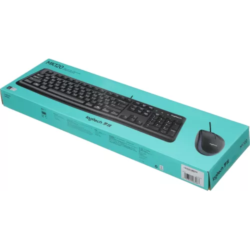 Клавиатура + мышь Logitech MK120 клав:черный мышь:черный/серый USB (920-002589)