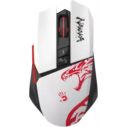 Мышь A4Tech Bloody R36 Ultra белый/черный/красный оптическая 12000dpi беспров. USB 7but (R36 ULTRA NARAKA USB)