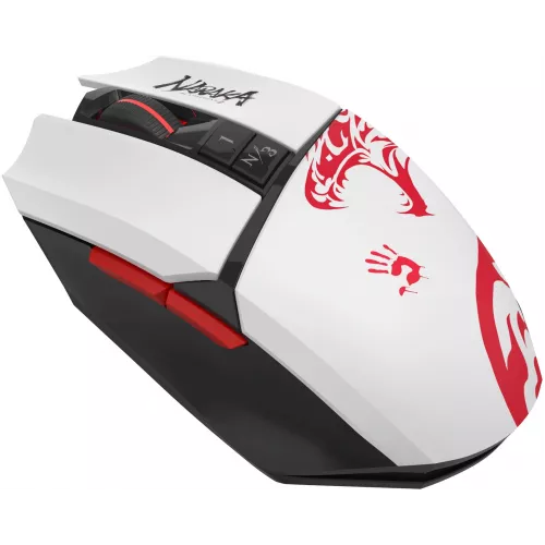Мышь A4Tech Bloody R36 Ultra белый/черный/красный оптическая 12000dpi беспров. USB 7but (R36 ULTRA NARAKA USB)