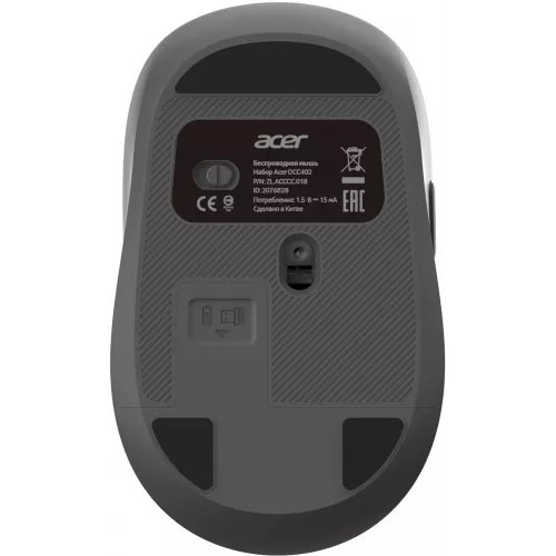 Клавиатура + мышь Acer OCC402 клав:черный мышь:черный USB беспроводная slim Multimedia (ZL.ACCCC.018)