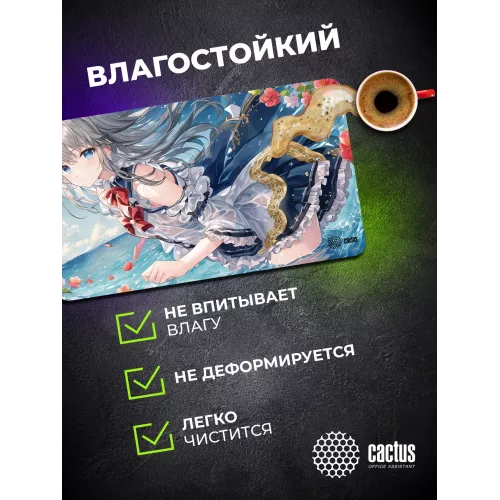 Коврик для мыши Cactus Anime flowers 700x400x3мм (CS-MP-PRO02XLL)