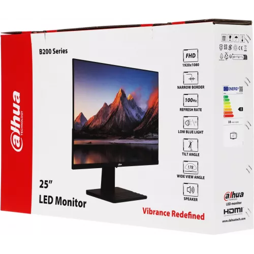 Монитор Dahua 24.5" DHI-LM25-B200BS черный VA LED 5ms 16:9 HDMI M/M матовая 3000:1 250cd 178гр/178гр 1920x1080 100Hz VGA FHD 3.2кг