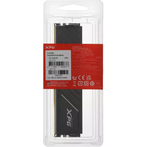 Память DDR4 32GB 3200MHz A-Data AX4U320032G16A-SBKD35 XPG Gammix D35 RTL Gaming PC4-25600 CL16 DIMM 288-pin 1.35В dual rank с радиатором Ret