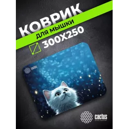 Коврик для мыши Cactus White Cat 300x250x3мм (CS-MPC-D11M)